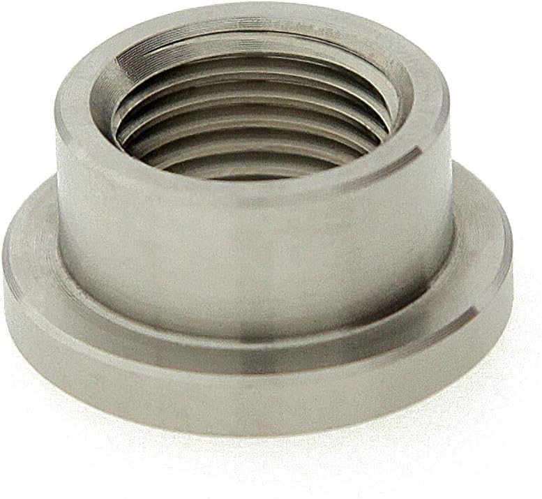 AdaptorMount M16 x 1.5 Stainless Steel 304 Female Threaded Stepped Weld Bung Metric Mounting Boss Fitting (OD 7/8") with Top Head (OD 1.1") - Image 2